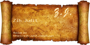 Zih Judit névjegykártya